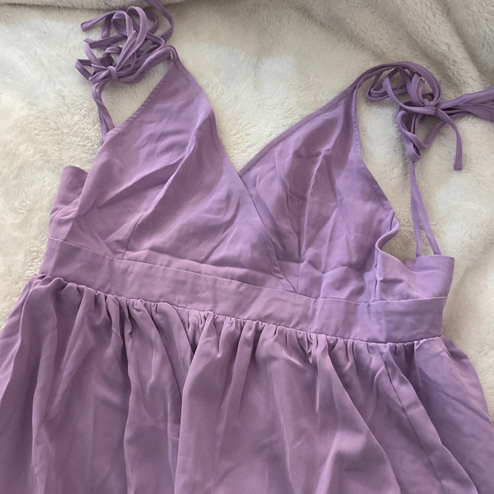 Purple frill sundress
